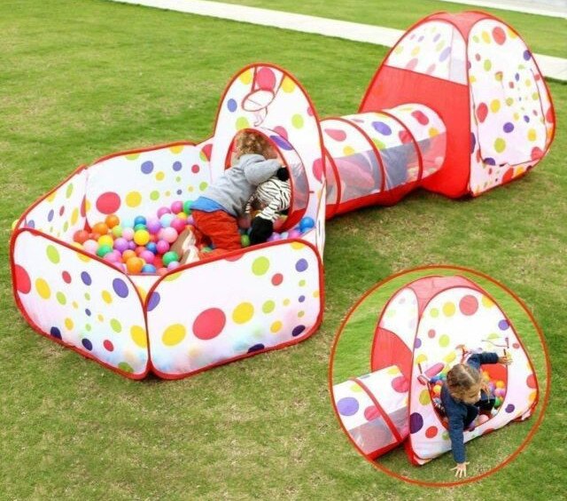 Toddler Tunnel With Ball Pit And Tent